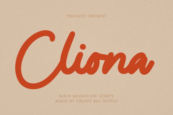Cliona Script: A Bold Typeface for Impactful Branding