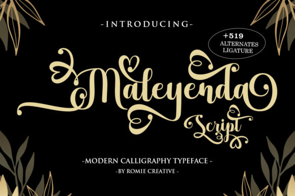Maleyenda Script: The Elegant Calligraphy Font for Creative Brands